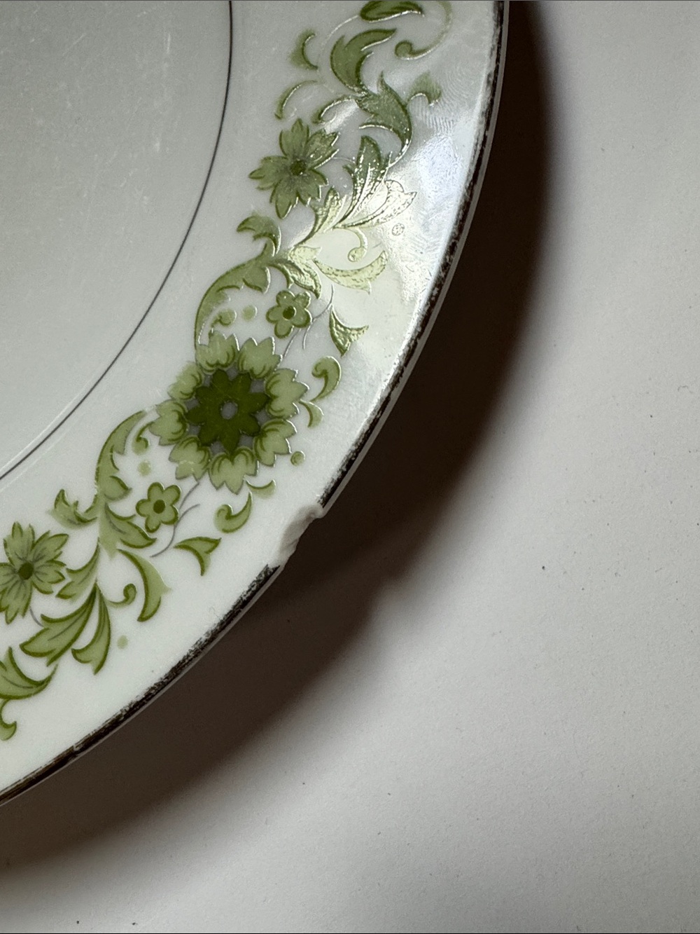 Vintage Towne House Green Dale Fine China Dinnerware Set 3077 Sage Floral - Picture 5 of 5